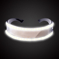 Lunettes LED Lumineuses Stroboscopiques pour Soirées en Boîte de Nuit, Anniversaires, Noël, Diwali, Pâques – Décoration en Plastique, Accessoires de Scène Tendance Unisexe