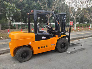 Chariot élévateur Hangzhou R50 de 5 tonnes, prix bas, chariot élévateur d'occasion, Chine, original, machine d'occasion, chariot élévateur diesel, performances supérieures - Product Image 5