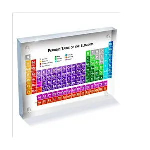 Custom 6 Inch Acrylic Periodic Table Display With Elements Samples Modern Acrylic Elements Block Craft Decor