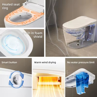 Sanitaires d'hôtel en céramique, WC monobloc, bidet électrique, cuvette de toilette à poser au sol, salle de bain, toilette intelligente