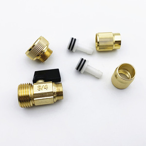 Connecteur d'eau de jardin en laiton, raccord fileté 3/4 pouce avec interrupteur pour tuyau - Product Image 2