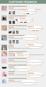 Ensemble de flacons de soins de la peau personnalisés, flacons carrés pour après-shampoing, flacons en plastique pour cosmétiques, flacons pour le lavage du visage et du corps avec pompe à lotion - Product Image 6