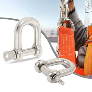 Grillete de Acero Inoxidable Personalizado, Cuerda de Alambre, Eslabón de Cadena en Forma de Herradura Marina, Grillete D para Minería Tipo EE. UU - Product Image 3