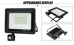 Projecteur mural LED étanche IP66 50W 100W <span class=keywords><strong>avec</strong></span> détecteur de mouvement - Product Image 4