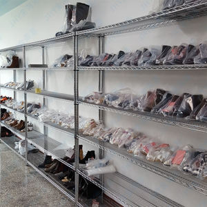 בשימוש נרחב 4-שכבתי מדפים חובה אור מתכת אחסון סופרמרקט מדפים עיצוב מיוחד לערימה מדפים חוט - Product Image 6