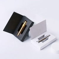 Emballage de vaporisateur de parfum de luxe avec logo personnalisé, 5 ml, 10 ml, bouteille en verre noir, or, argent, sérigraphiée, avec pulvérisateur et boîte