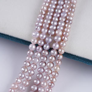 Collier fait main Zhuji, perles d'eau douce naturelles de 4 à 5 mm, perles en vrac semi-finies, fabrication de colliers, vente en gros - Product Image 5