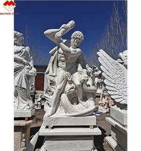 Escultura tallada en piedra blanca pura de tamaño natural, figura humana, estatuas de mármol, estatua humana de mármol blanco