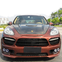 Capot en fibre de carbone noir brillant Haman 3K pour Porsche Cayenne 958 2010-2014, kit carrosserie, pièces de carrosserie automobile, accessoires de style