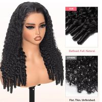Perruque 24 HD Lace Front 13x6 en Cheveux Humains Remy Bouclés Birmans, Sans Colle, Transparente, Pré-Pluckée, Pré-Coupée, Densité 250%, Vente Directe Usine