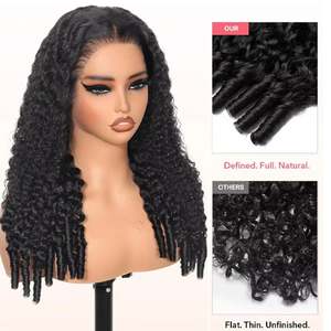 Directo de Fábrica, Cabello Humano Remy Rizado Birmano 13x6, Sin Pegamento, Transparente, Pre-Arrancado, Pre-Cortado, 250% de Densidad, HD, con Cordón Frontal - Product Image 3