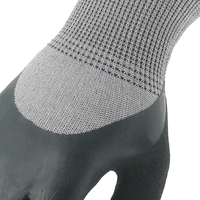 Gants de travail thermiques en acrylique résistant aux coupures MaxiPact HPPE ANSI A3, paume enduite de latex sablé, pour la manipulation du verre