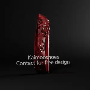 Suede Silver Rhinestone PVC Custom Glamorous Women's Pump Luxury Fashion High Heel Elegant Pointy Toe Dress Other Trend Shoe