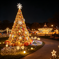 Lanternes coniques simples pour arbres de Noël, éclairage extérieur de Noël pour parcs à thème, places publiques, visites nocturnes culturelles