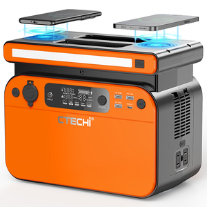 500W Lithium Ion LiFePo4 Energy Storage Battery Backup Power Wireless Charging <b>Solar</b> <b>Generator</b> Portable Power Station - Product Image 1