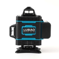 Niveau laser rotatif à 12 lignes vertes, alimentation par batterie, vente directe usine