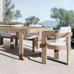 Sân thượng vườn ghế gỗ tếch chống thấm nước mặt trời bảo vệ bàn ghế gỗ tếch Patio đồ nội thất ngoài trời đặt bên bờ biển khách sạn ghế gỗ Tếch - Product Image 2