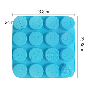 <b>Silicone</b> Emoji Cake Mold Round Face Expressions Flexible Reusable Bpa Free For Chocolate Pudding Mousse <b>Baking</b> Tools - Product Image 3