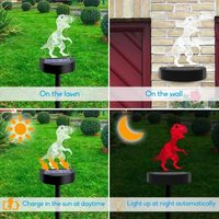 Base LED pour l'extérieur Base de lampe solaire étanche RGB Garden Lights Solar Night Light Base