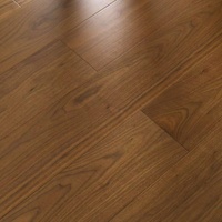 Plancher en bois d'ingénierie en noyer noir brossé antidérapant, insonorisé, multicouche, carreaux de bois massif, plancher composite en bois