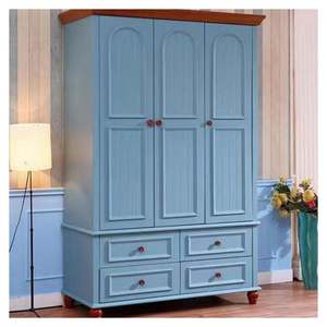 Fabricant chinois Vente directe Meubles de chambre à coucher Armoire bleue pour enfants - Product Image 4