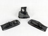 Untuk 2003-2005 MITSUBISHI LANCER EVOLUTION EVO 8 panduan pembersih minyak serat karbon & saluran udara (3 buah) gaya VRS