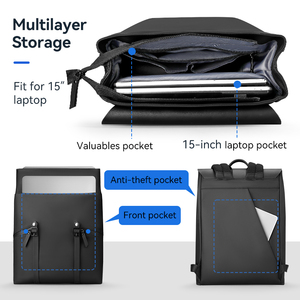 Durable Men Casual <strong>Lightweight</strong> Computer Waterproof Mochilas <strong>Rucksack</strong> 15 Inch Bag Black Laptop Backpack MR1622 - Product Image 6