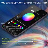 Kit de 400 mini-projecteurs à fibres optiques scintillantes 6W de 2m pour plafond de voiture, activés par le son, avec contrôle via application et télécommande