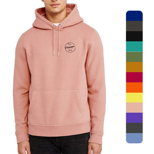 Venta caliente personalizado en blanco 280Gsm French Terry Thick Regular Fit Hoodie Cordón Running Workout Light Pink Hoodie - Product Image 1