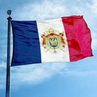 Drapeau historique du Second Empire français (Napoléon III) 3x5 pieds, bannière en polyester double face pour événements