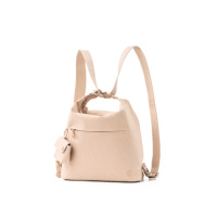 Sac à dos convertible 2-en-1 pour femme, léger, avec étui pour écouteurs et anneau en D, idéal pour les trajets quotidiens, couleur Milk Tea, collection 2026