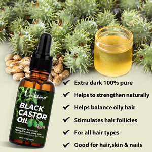 Aceite de Ricino Negro 100% Puro Prensado en Frío al por Mayor, Aceite de Ricino Orgánico de Nutrición Profunda para el Cabello, Apto para Todo Tipo de Cabello, para el Cuidado Capilar - Product Image 3