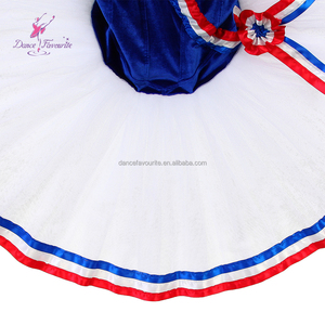 Tutú de Ballet Pre-profesional BLL611 Azul Rey con Corpiño de Terciopelo y Tul Rígido Blanco para <span class=keywords><strong>la</strong></span> Variación <span class=keywords><strong>La</strong></span> Llama de París - Product Image 4