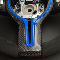 Volant M complet avec bande supérieure bleue et garniture en carbone pour BMW F01 F07 F10 F15 F20 F30 F31 F32 F33 F34 F35 F36 F80 F90