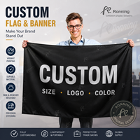 Drapeau personnalisé double face avec logo - Drapeaux décoratifs sportifs d'extérieur personnalisés avec œillets en laiton pour les événements de zones de supporters