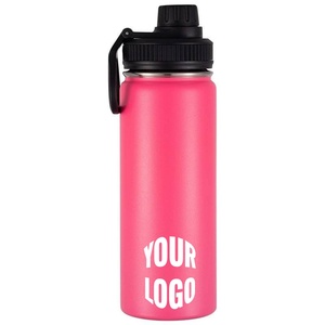 Travel Friendly Stainless Steel Water <b>Bottle</b> with Handle Custom Print Reusable Sports Flask - Product Image 2