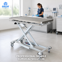 Table d'opération électrique vétérinaire OSCAT pour chiens, hauteur réglable, commande par pédale, mobile, intérieur/extérieur, 304