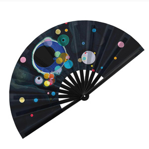 Tùy Chỉnh Thiết Kế Lớn Tre Tay <span class=keywords><strong>Fan</strong></span> Xách Tay Cổ Điển Truyền Thống Đám Cưới Giấy Trống <span class=keywords><strong>Fan</strong></span> Hâm Mộ Với In Logo Cầm Tay Lash Người Hâm Mộ - Product Image 4