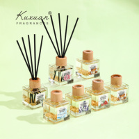 100 ml Home Decoration Best Room Duft Reed Diffusor, luxuriöse transparente Glasflasche,