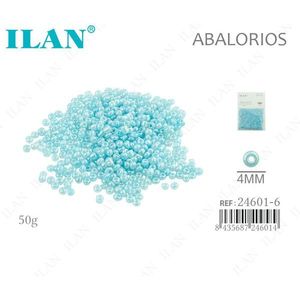 Ilan Abalorios 4Mm Blu Pastello 50G Per Creazione Gioielli - Product Image 1