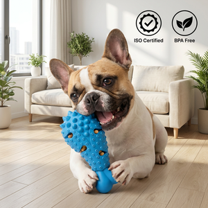 Jouet pour <span class=keywords><strong>chien</strong></span> en forme de poulet à pointes, écologique, durable, pour le nettoyage des dents et la stimulation moléaire - Product Image 1