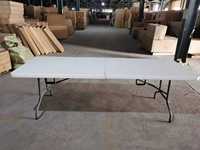 Ensemble de table et chaises pliantes modernes en plastique pour l'extérieur, 6 pieds/8 pieds, en matériau HDPE pliable, idéal pour les fêtes, les mariages, les événements en plein air