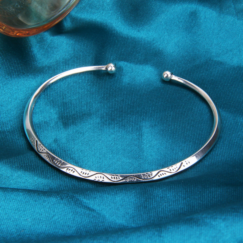 アクセサリー Vintage Silver Wide Wave Caff Bangle 925 アクセサリー Vintage Silver Wide Wave Caff Bangle 925