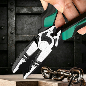 Juego <span class=keywords><strong>de</strong></span> alicates industriales <span class=keywords><strong>de</strong></span> acero, combinados, <span class=keywords><strong>de</strong></span> punta larga, <span class=keywords><strong>de</strong></span> corte diagonal, con pelacables, venta al por mayor OEM - Product Image 6