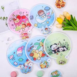 Éventail publicitaire en PVC transparent, personnalisé avec logo, motif dessin animé, cercle ou étoile, idéal pour cadeaux, vente en gros à prix réduit - Product Image 6
