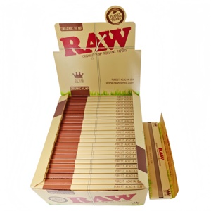 Papel de Liar Cuadrado de Cáñamo Orgánico, Tamaño Slim, Fibra Vegetal Natural, Combustión Lenta, Sin Cloro, 32 Hojas/Cuaderno, 50 Cuadernos/Caja - Product Image 5