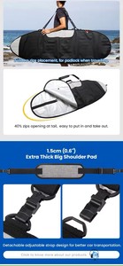 Sac <span class=keywords><strong>de</strong></span> planche <span class=keywords><strong>de</strong></span> surf personnalisé étui sac <span class=keywords><strong>de</strong></span> transport étanche Longboard SUP sac <span class=keywords><strong>de</strong></span> voyage Wakeboard <span class=keywords><strong>Bodyboard</strong></span> Skimboard couverture Surf couverture - Product Image 5