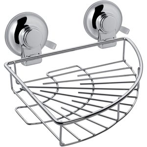 HOT LINE - Supporto Angolare per Doccia in Acciaio Inox Cromato con Ventosa 19X19X10CM - Product Image 1