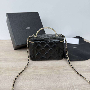 New <b>Large</b> Brand Counter <b>Gift</b> Zipper Closure Oil Wax with Mirror <b>Box</b> Single Shoulder Crossbody Chain <b>Box</b> Women's Clutch - Product Image 5