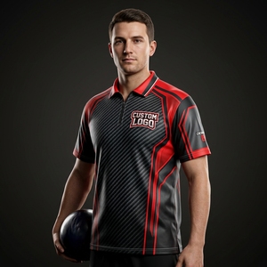 Chemise de fléchettes pour hommes de haute qualité, personnalisable par sublimation, services OEM, polo d'équipe, chemise de bowling, vêtements de sport pour adultes - Product Image 4
